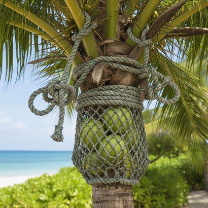 Coconut tree protection nets in Vijayawada