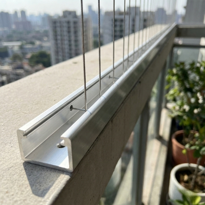 Aluminum channel grill installation project in Nellore