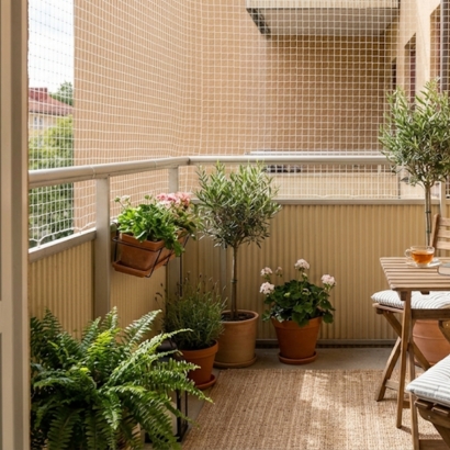 After professional pigeon nets installation on balcony in Vijayawada