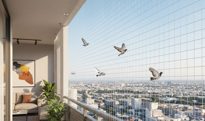 Balcony Pigeon Nets Installation in Vijayawada