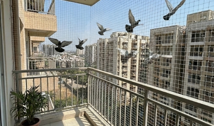 Apartment Balcony Pigeon Nets in Vijayawada